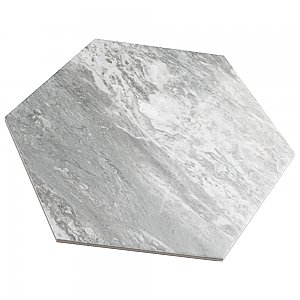 BioTech Bardiglio Hex 11" x 13" Porcelain Floor & Wall Tile - Per Case of 14 - 10.64 Sq. Ft.