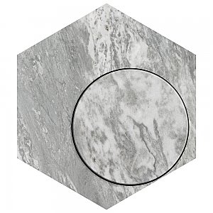 BioTech Bardiglio Hex 11" x 13" Porcelain Floor & Wall Tile - Per Case of 14 - 10.64 Sq. Ft.