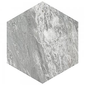 BioTech Bardiglio Hex 11" x 13" Porcelain Floor & Wall Tile - Per Case of 14 - 10.64 Sq. Ft.