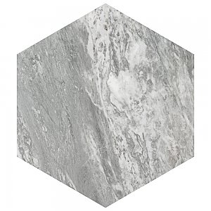 BioTech Bardiglio Hex 11" x 13" Porcelain Floor & Wall Tile - Per Case of 14 - 10.64 Sq. Ft.