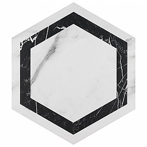BioTech Venato Hex Deco Dark 11" x 13" Porcelain Floor & Wall Tile - Per Case of 14 - 10.64 Sq. Ft.