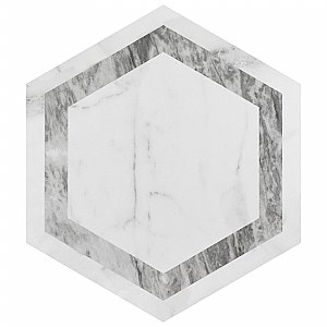 BioTech Venato Hex Deco Grey 11" x 13" Porcelain Floor & Wall Tile - Per Case of 14 - 10.64 Sq. Ft.