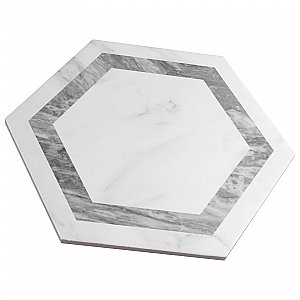BioTech Venato Hex Deco Grey 11" x 13" Porcelain Floor & Wall Tile - Per Case of 14 - 10.64 Sq. Ft.