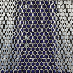 Tribeca 1" Hex Glossy Cobalt Blue Porcelain Mosaic Tile - Sold Per Case of 10 Sheets - 8.65 Square Feet Per Case