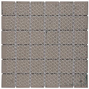 Classico 2" Black 11-3/4" x 11-3/4" Porcelain Mosaic Floor & Wall Tile - Sold Per Case of 10 - 9.8 Sq. Ft.