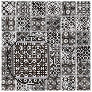 Classico 2" Black 11-3/4" x 11-3/4" Porcelain Mosaic Floor & Wall Tile - Sold Per Case of 10 - 9.8 Sq. Ft.