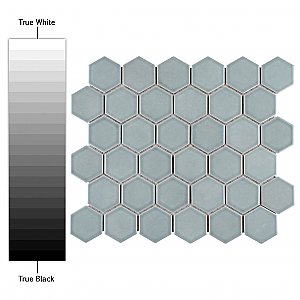 Tribeca 2" Hex Glossy Gray Mist Porcelain Mosaic Tile - Sold Per Case of 10 Sheets - 9.96 Square Feet Per Case