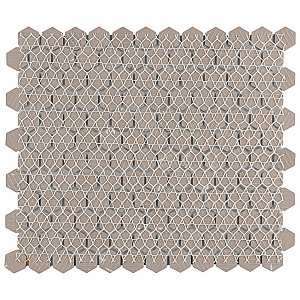 Metro 1" Hex Glossy Mint 11-7/8" x 10-1/4" Porcelain Mosaic Tile - Sold Per Case of 10 - 8.7 Square Feet