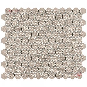 Metro 1" Hex Glossy Olive 11-7/8" x 10-1/4" Porcelain Mosaic Tile - Sold Per Case of 10 - 8.7 Square Feet