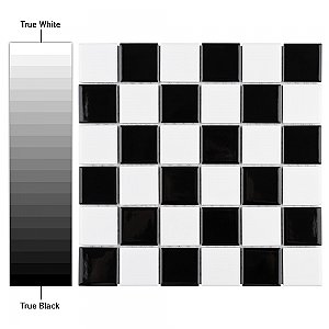 Metro Quad Checkerboard Gl Blk/Wht 11.75" x 11.75"Porcelain Mosaic Tile - Sold Per Case of 10 - 9.8 Square Feet