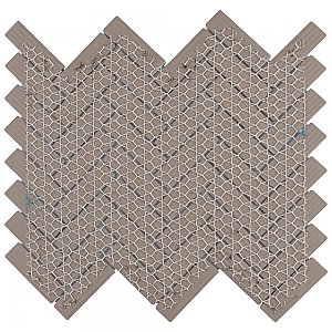 Metro Brick Herringbone Glossy White 10-5/8" x 12-1/2" Porcelain - Sold Per Case of 10 - 9.4 Square Feet