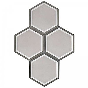 Cemento Hex Holland - 7-7/8" x 9" Handmade Cement Tile - Per Case of 12 - 5.51 Sq. Ft