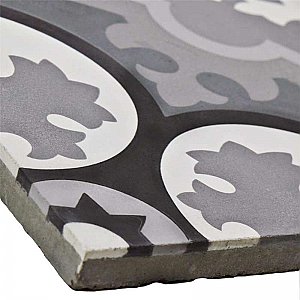 Cemento Queen Mary Storm - 7-7/8" x 7-7/8" Handmade Cement Tile - Per Case of 12 - 5.51 Sq. Ft
