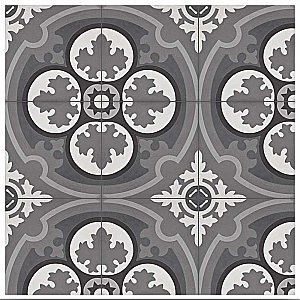 Cemento Queen Mary Storm - 7-7/8" x 7-7/8" Handmade Cement Tile - Per Case of 12 - 5.51 Sq. Ft