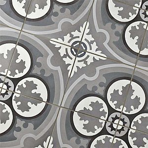 Cemento Queen Mary Storm - 7-7/8" x 7-7/8" Handmade Cement Tile - Per Case of 12 - 5.51 Sq. Ft