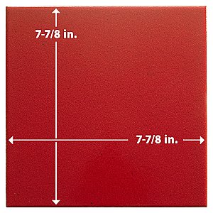 Monocolor Premium Rojo Volcan 7-7/8" x 7-7/8" Ceramic Floor and Wall Tile - 25 Tiles Per Case - 11.25 Square Feet
