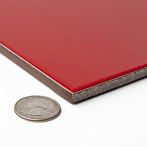 Monocolor Premium Rojo Volcan 7-7/8" x 7-7/8" Ceramic Floor and Wall Tile - 25 Tiles Per Case - 11.25 Square Feet