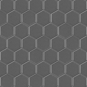 Metro Glossy 2" HexGray Porcelain Mosaic Tile - Sold Per Case of 10 - 8.20 square feet