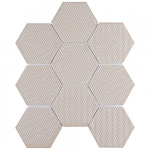 Metro Super 4" Hex Glossy Black 10" x 11-1/2" Porcelain Mosaic - Sold Per Case of 10 - 8.1 Square Feet Per Case