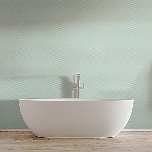 Metro 1" Hex Matte Light Green 10-1/4" x 11-7/8" Porcelain Mosaic Tile - Sold Per Case of 10 - 8.6 Sq. Ft.