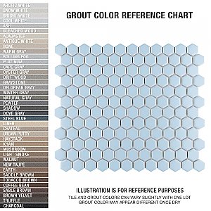 Metro Matte Light Blue 10-1/4" x 11-3/4" Hex Porcelain Mosaic - Sold Per Case of 10 - 8.5 Square Feet Per Case