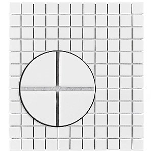 Metro 1" Square Matte White 10-3/4" x 11-3/4" Porcelain Mosaic Tile - Sold Per Case of 10 - 9 Square Feet