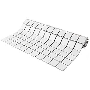 Metro 1" Square Matte White 10-3/4" x 11-3/4" Porcelain Mosaic Tile - Sold Per Case of 10 - 9 Square Feet