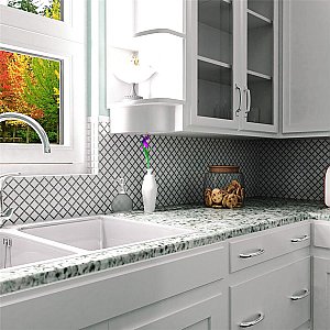 Metro 1" Square Matte White 10-3/4" x 11-3/4" Porcelain Mosaic Tile - Sold Per Case of 10 - 9 Square Feet