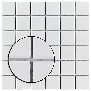 Metro Quad Matte White 11.75" x 11.75" Porcelain Mosaic Tile - Sold Per Case of 10 - 9.79 Square Feet