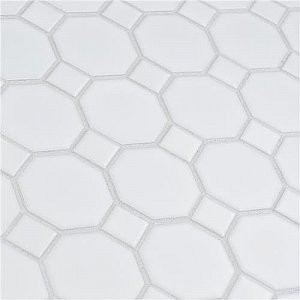Metro 2" Octagon Matte White Porcelain Mosaic - Per Case of 10 - 9.2 Square Feet