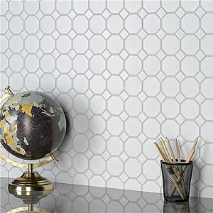 Metro 2" Octagon Matte White Porcelain Mosaic - Per Case of 10 - 9.2 Square Feet