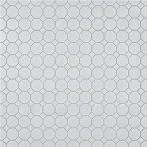 Metro 2" Octagon Matte White Porcelain Mosaic - Per Case of 10 - 9.2 Square Feet