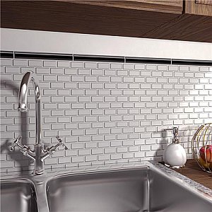 Metro Subway Matte White 11-3/4" x 11-3/4" Porcelain Mosaic - Sold Per Case of 10 - 9.8 Square Feet Per Case