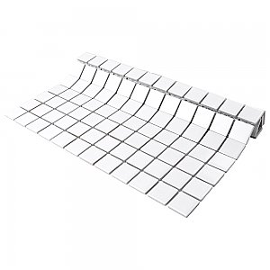 Metro 1" Square Glossy White 10-3/4" x 11-3/4" Porcelain Mosaic Floor & Wall Tile - Sold Per Case of 10 - 9.0 Sq. Ft.