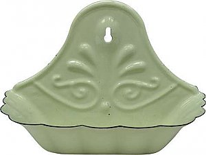 Green Enamelware Soap Dish