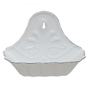 Enamelware Soap Dish - White