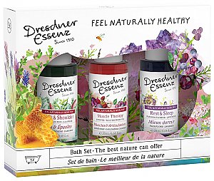 Dresdner Essenz Set of 3 Herbal Bath Oils - Rest & Sleep, Muscle Therapy, Back & Shoulder
