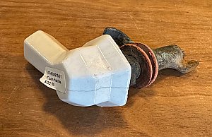 Antique 1925 Art Deco Porcelain Toilet Flush Lever Handle