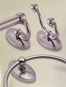 Elizabeth Towel Ring - Antique Silver