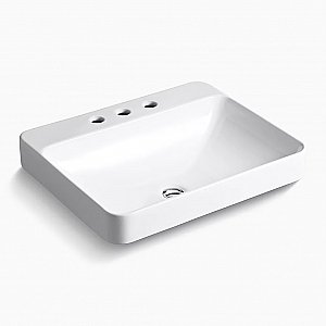 Kohler Vox 23" Rectangle Vessel Bathroom Sink - White