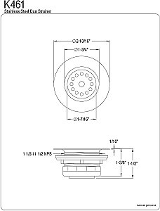 Tacoma Stainless Steel Bar Sink Duo Basket Strainer - Brushed Stainless Steel