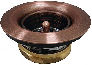 Tacoma Stainless Steel Bar Sink Duo Basket Strainer - Antique Copper