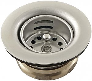 Tacoma Stainless Steel Bar Sink Duo Basket Strainer - Polished Nickel
