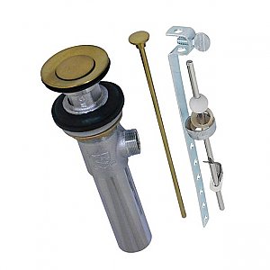 Kingston Brass KB1001 Brass Pop-Up Drain with Overflow Hole, 22 Gauge - Brushed Brass