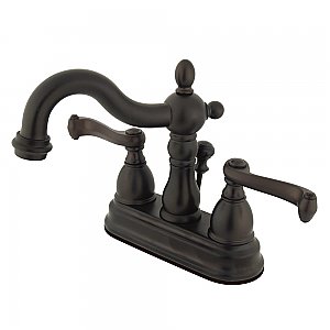 Kingston Brass 4-Inch Centerset Lavatory Faucet - Metal Levers - Oil Rubbed Bronze