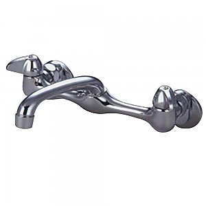 Proseal 8-Inch Adjustable Centers Wall Mount Kitchen Faucet -  Polished Chrome