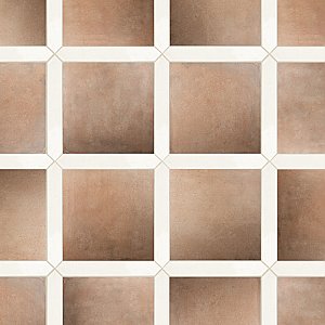 Argile Treillis Ferrara with Bianco Arrow 20-1/2 in. x 20-1/2 in. Porcelain Floor and Wall Tile - 3 Tiles Per Case - 3.02 Square Feet
