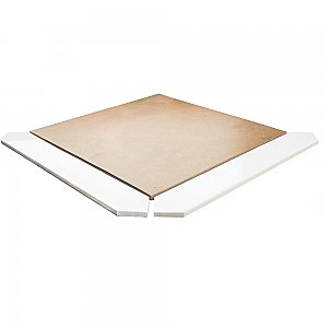 Argile Treillis Ferrara with Bianco Arrow 20-1/2 in. x 20-1/2 in. Porcelain Floor and Wall Tile - 3 Tiles Per Case - 3.02 Square Feet