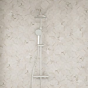 Istanbul Squire Shield Day with Day Cross 6" x 8-3/8" Porcelain Floor and Wall Tile - 48 Tiles Per Case - 9.12 Square Feet