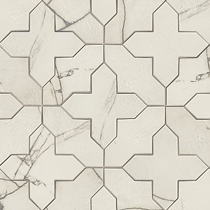 Istanbul Squire Shield Day with Day Cross 6" x 8-3/8" Porcelain Floor and Wall Tile - 48 Tiles Per Case - 9.12 Square Feet